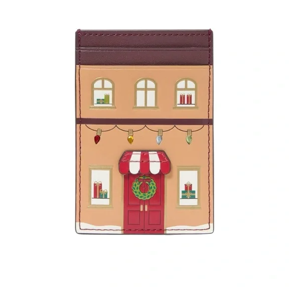 Kate Spade Oh What Fun Gingerbread House Small Slim Cardholder - Picture 1 of 11